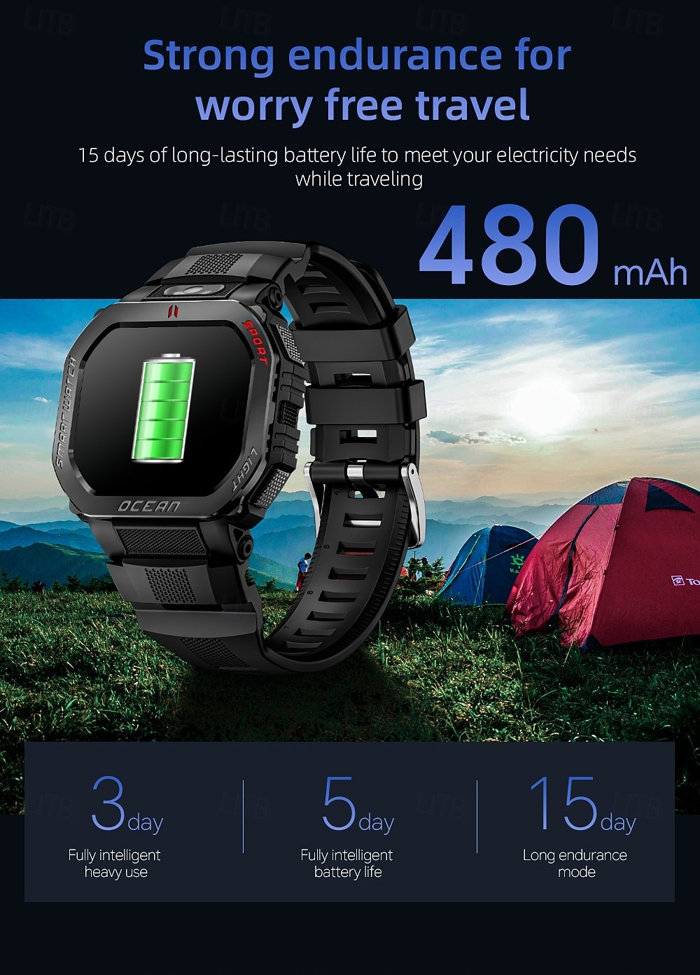 LOKMAT OCEAN GT Smart Watch 1.75 inch Bluetooth Calling Smartwatch Pedometer Call Reminder Activity Tracker Compatible with Android iOS Unisex Long Standby Hands-Free Calls Waterproof IP68 51mm Watch 2026 - $51.99 –P16