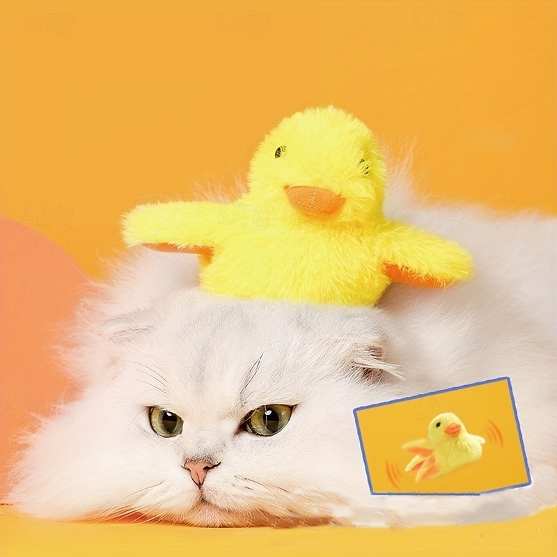 Interaktives elektrisches Spielzeug in Tier- und Katzenform: Ente mit flatternden Flügeln, ein Spielzeug für Katzen 2026 - $19.99 –P3