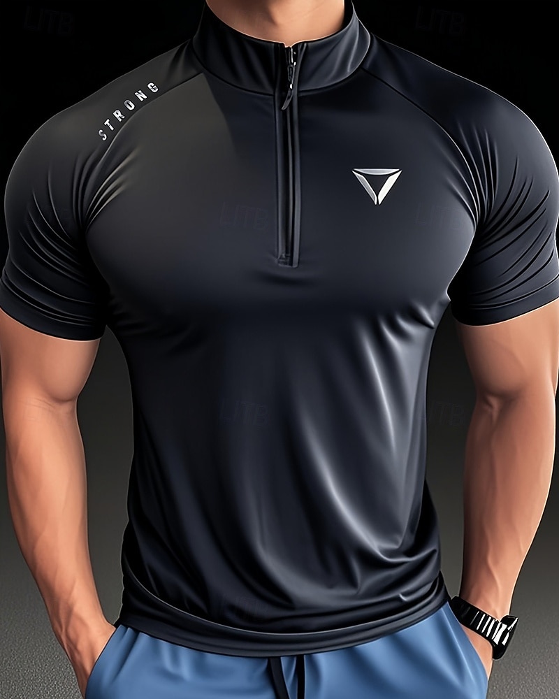 رجالي لون سادة تيشيرت للجري قميص ضاغط الصيف الربيع الخريف إحزم كم قصير سريع جاف ضغط رطوبة فتل تمرين نادي رياضي التدريب النشط ممارسه الرياضه أسود أبيض ملابس رياضية ألبسة رياضية 2026 - $27.99 –P5