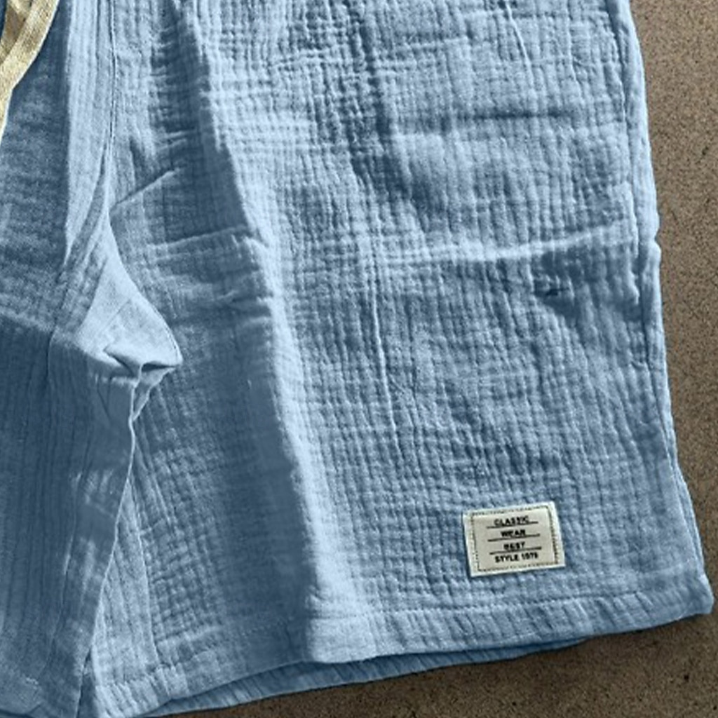 Муж. Шорты Летние шорты Пляжные шорты Повседневные шорты Кулиска Эластичная талия Сплошной цвет Комфорт Длина колена Повседневные на открытом воздухе Уличная одежда Мода Ретро Синий Белый 2026 - $25.99 –P4