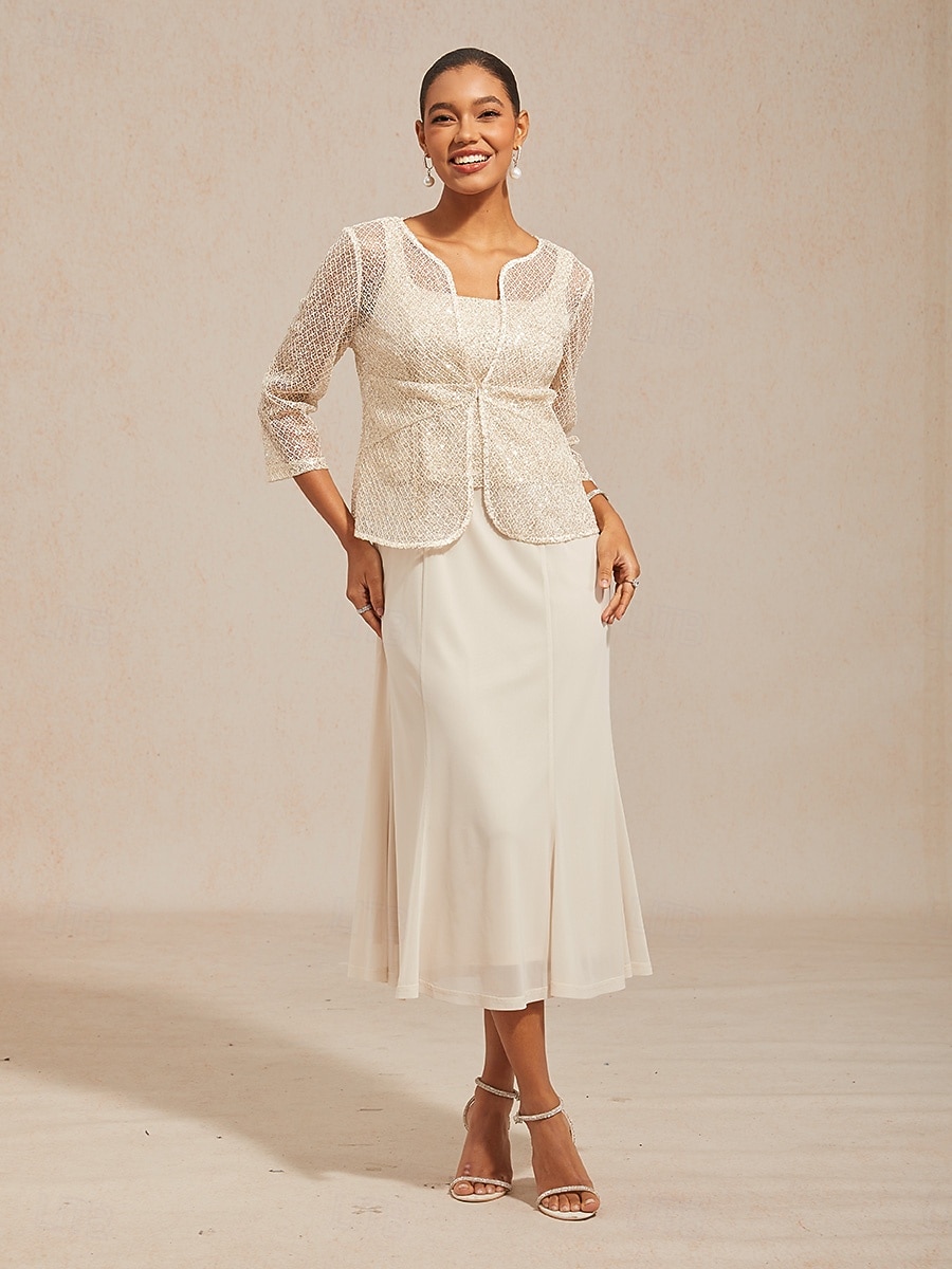Women's Jacket Dress Midi Dress Sheath Dress A Line Dress Elegant Daily Wedding Guest Date Sequins Illusion Solid Color Sleeveless Crew Neck Champagne Summer Spring Fall 2026 - $169.99 Women's Jacket Dress Midi Dress Sheath Dress A Line Dress Elegant Daily Wedding Guest Date Sequins Illusion Solid Color Sleeveless Crew Neck Champagne Summer Spring Fall 2026 - $169.99
