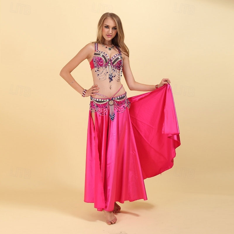Samba Dancewear Glamorous Beaded Chain Sequin Belly Dance Costumel Performance Costume 2026 - €101.9 –P13