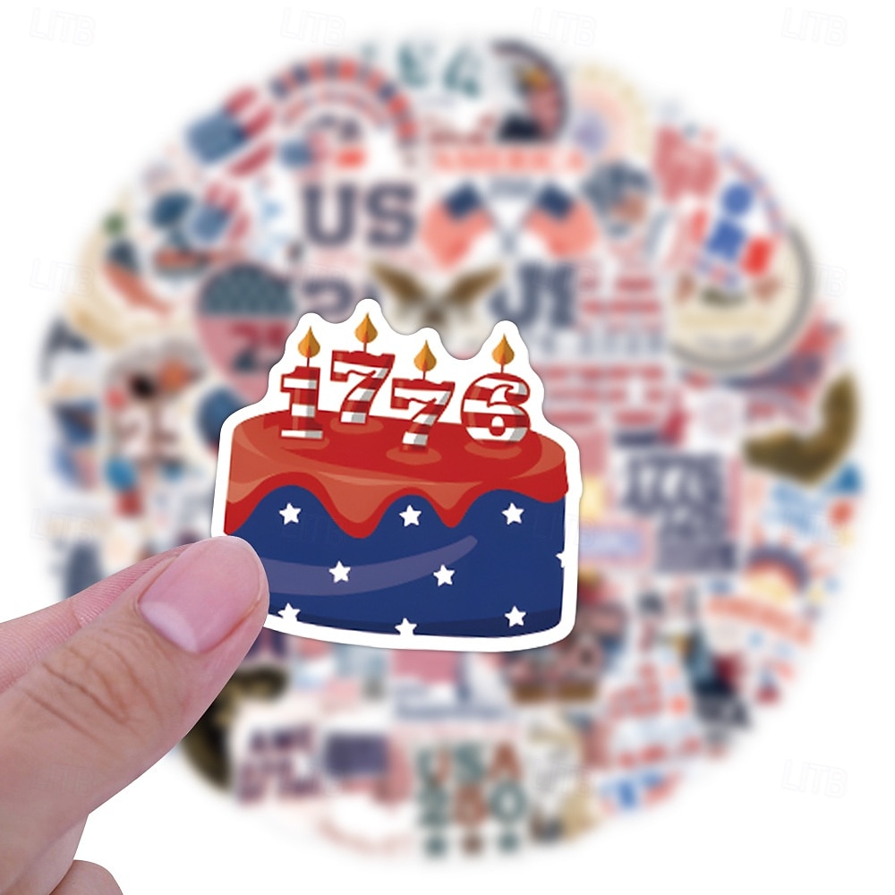 55 patriotische Aufkleber zum 250. Jahrestag, wasserfeste Vinyl-Aufkleber mit amerikanischer Flagge für Wasserflaschen, Laptop-Dekorationen zum Unabhängigkeitstag (4. Juli) 2026 - $9.99 –P5