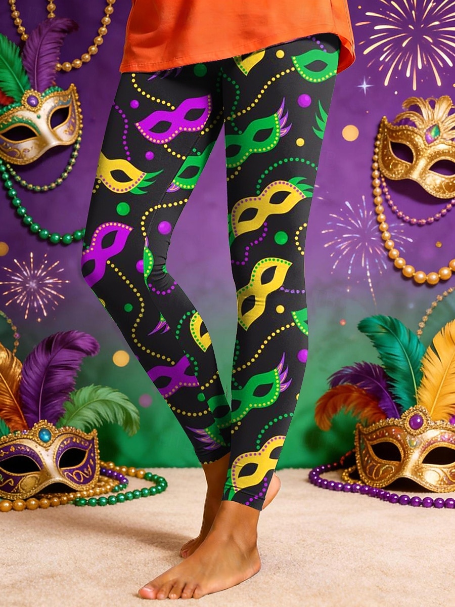 Dámské Legíny Aktivní prázdniny Módní Plná délka Vysoký pasPantsKarneval Grafika Geometrický Tisk Vysoký střih Pohodlné Venkovní Prodyšné Elastické Dovolená ulice Festival Fialová Černá 1 # Čern 2026 - $21.99 –P3