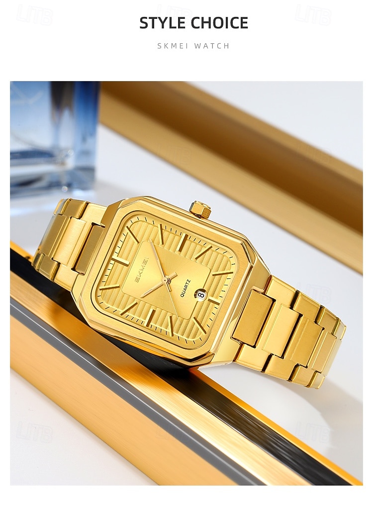 SKMEI Heren Quartz horloges Minimalistisch Modieus Vrijetijdshorloge Zakelijk Kalender WATERDICHT Wereldtijd Decoratie Teräs Horloge 2026 - $31.99 –P12