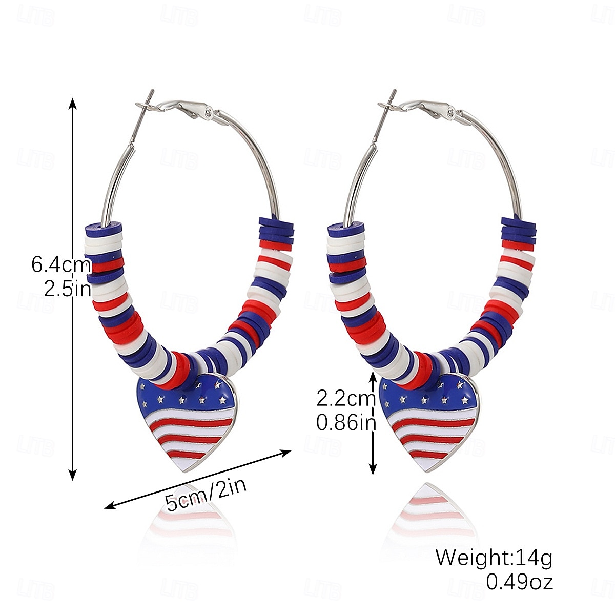 250-årsjubileum i USA Øreringer Cosplay Voksne Dame Uavhengighetsdag 4. juli Fest Ytelse Kle deg opp 2026 - $12.49 –P3