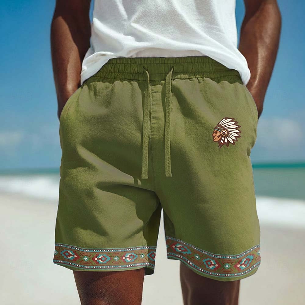 Per uomo Azteco Etnico Popoli indigeni Shorts Pantaloncini casual Pantaloncini di cotone Misura del girovita medio Vintage Retrò Vacanza Abbigliamento Quotidiano Ferie Tasche Laterali Coulisse del 2026 a $25.99 –P3