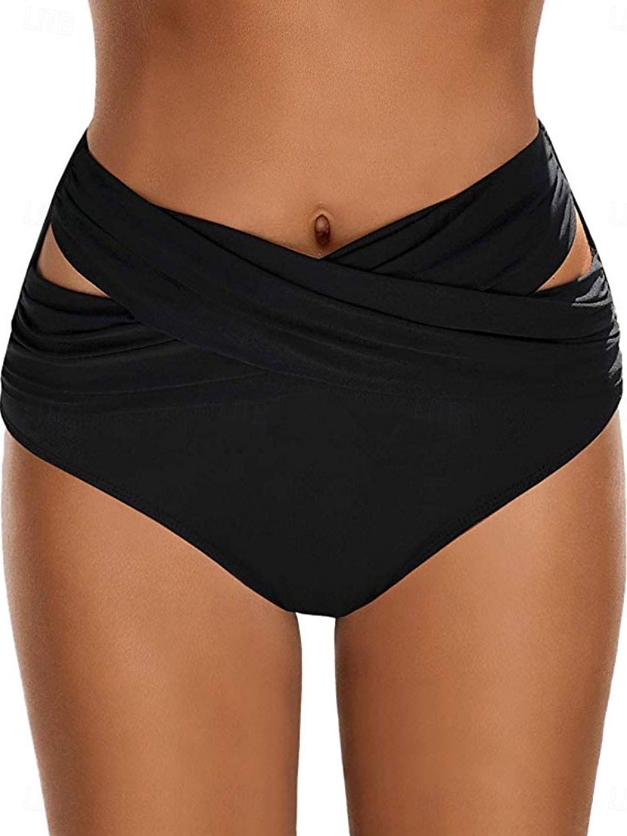 Per donna Costumi da bagno Boxer elasticizzati Costume da bagno Vita alta Vacanza Abbigliamento da Spiaggia Tinta unica Senza Maniche Costumi da bagno del 2026 a $19.99 –P1
