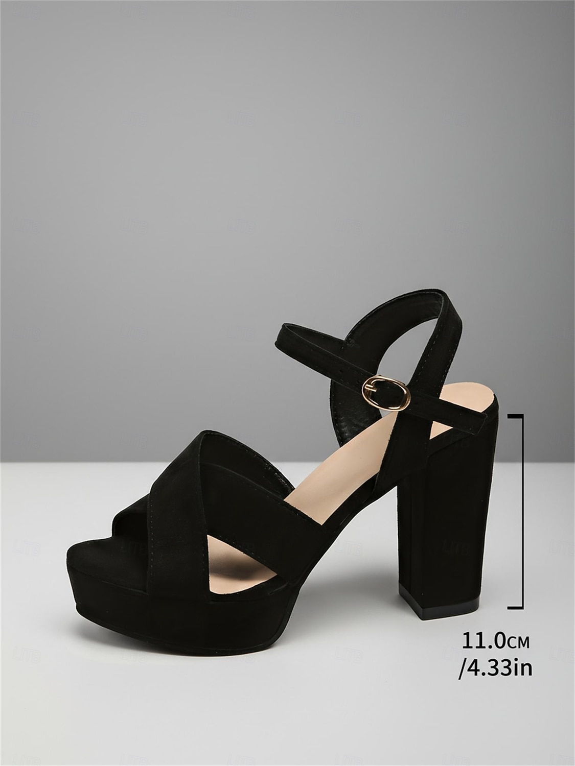 sandali da donna con tacco a blocco e plateau rosso - eleganti scarpe da sposa con cinturino alla caviglia, comode scarpe con cinturino incrociato spesso, perfette per le serate in resort e le feste in vacanza del 2026 a $26.99 –P3