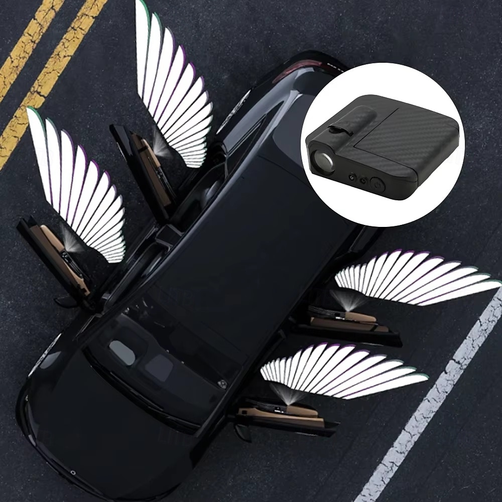 Carbon Fiber Car Projection Lamp, Infrared Sensing Door Welcome Light, LED Modification Decoration, No Wiring, Universal Door And Floor Light 2026 - $16.99 –P2