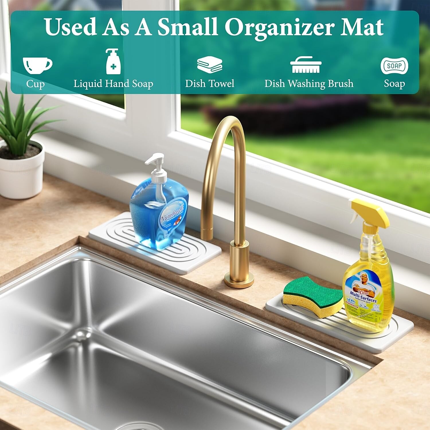 2 Stück wasserabsorbierende Steinschalen für Waschbecken, schnelltrocknende Diatomit-Badezimmerablage, Steintrocknungsmatte für Küchenarmaturen, Seifenablage-Organizer, weiß, 8,3" x 4" 2026 - $16.99 –P7