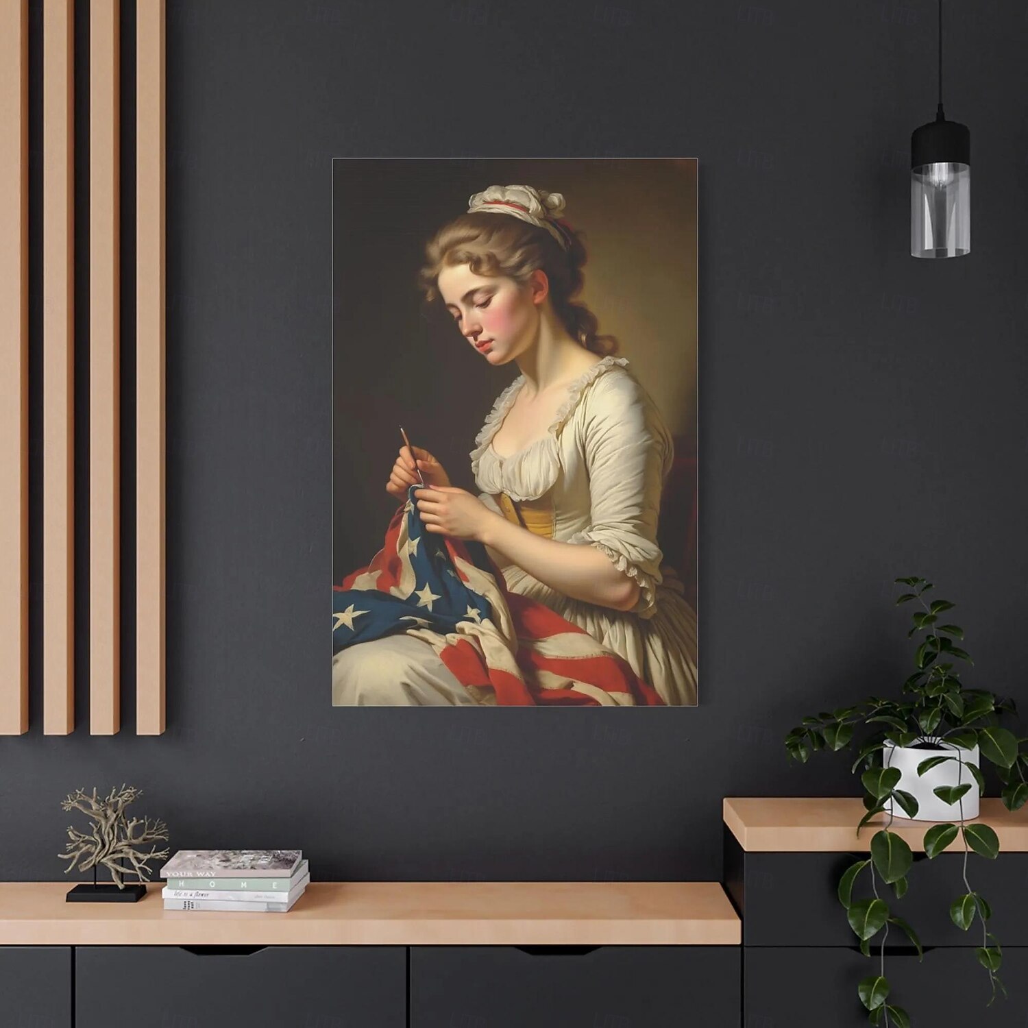 Regalo del 250 aniversario Betsy Ross. Pintura de Betsy Ross para impresión en lienzo 2026 - $12.99 –P5