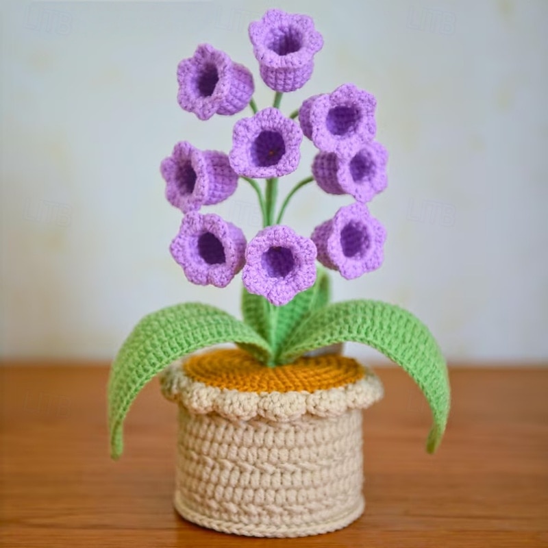 Crochet Lily Flower in Pot Lamp, Lily of the Valley Light, Handmade Flower Gift, DIY Gift Card, Home Decor, Birthday Mother Day Gift 2026 - $33.99 –P4