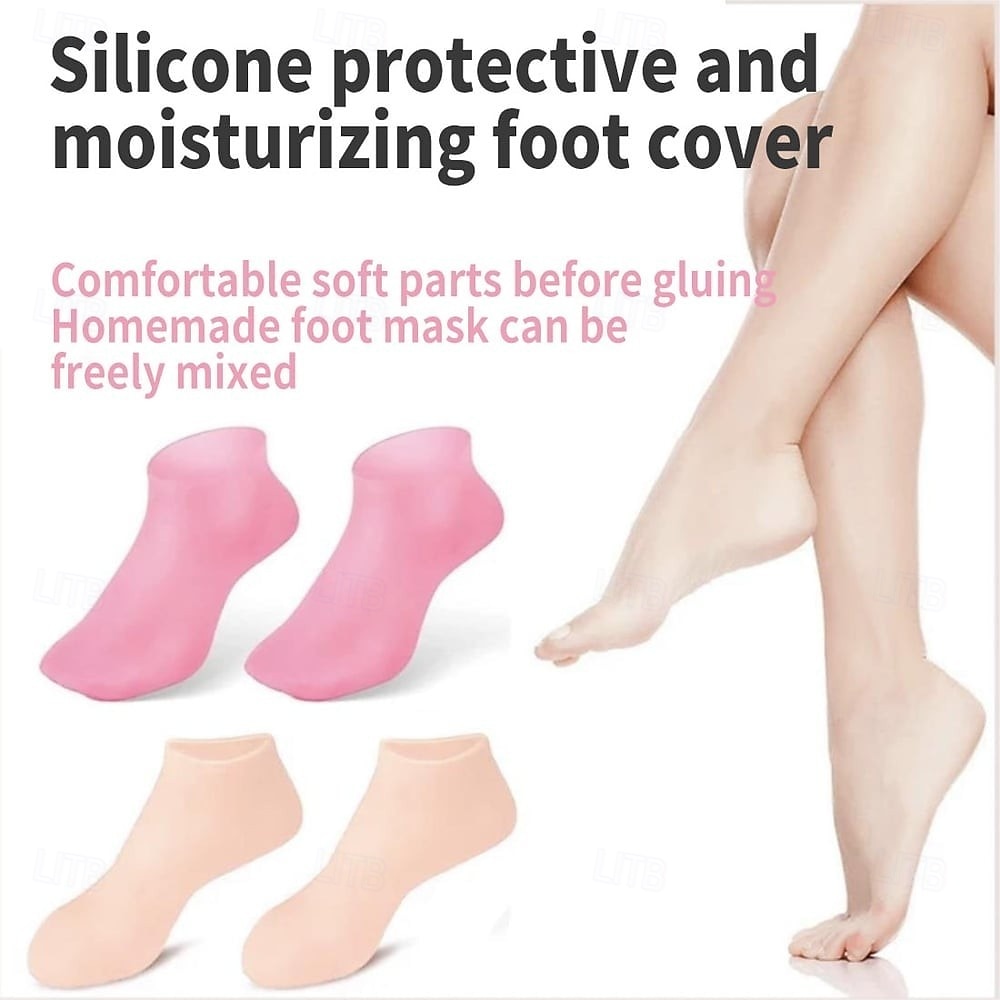 9 Pair Moisturizing Foot Mask Exfoliating Silicone Socks Beach Protective Socks Silicone Socks for Dry Cracked Feet, Women's Foot Socks for Moisturizing 2026 - $16.99 –P2