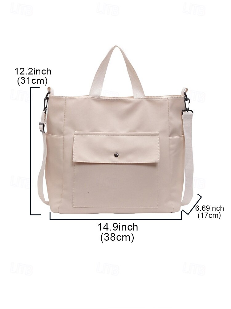 Geantă tote pentru femei din poliester Cancas, în mai multe culori, capacitate mare, stil casual de zi cu zi, perfectă pentru serviciu, cumpărături și călătorii 2026 - $11.99 –P9