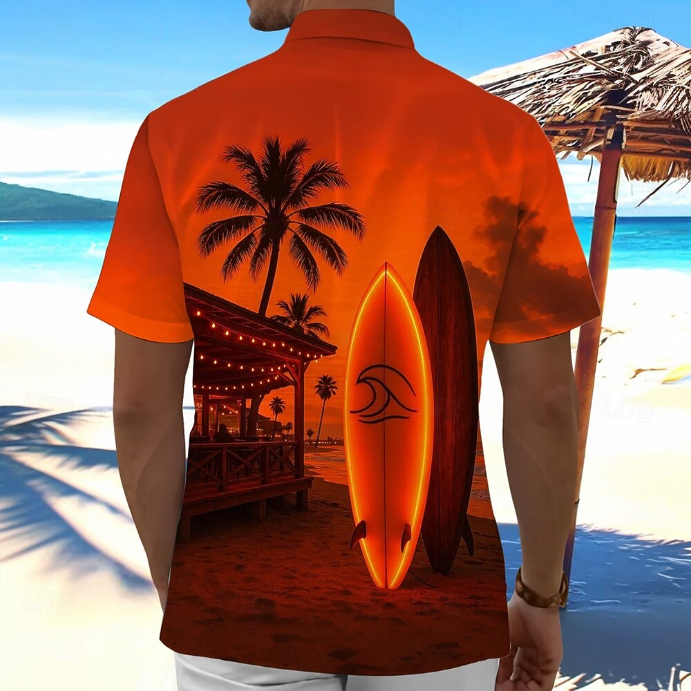 Hombre Árbol de coco Plantas tropicales Tablas de Surf camisa hawaiana Abotonar la camisa Manga Corta Hawaiano Casual Vacaciones Verano Primavera Cuello Vuelto Impresión 3D camisas con cuello Un 2026 - $25.99 –P2