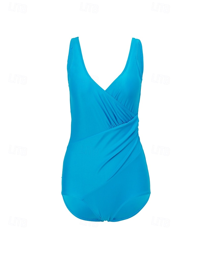 Γυναικεία Πρότυπο Προστατευτικά Ονόματος One Pieces Rash Guards Μαγιό Ολόσωμα κομμάτια Μονόχρωμο Άνοιγμα πίσω Προστασία UV Ελαστικό Αμάνικο Μαγιό Κορμάκι Σέρφινγκ Καταδύσεις Κολύμβηση Καλοκαίρι 2026 - $17.99 –P10