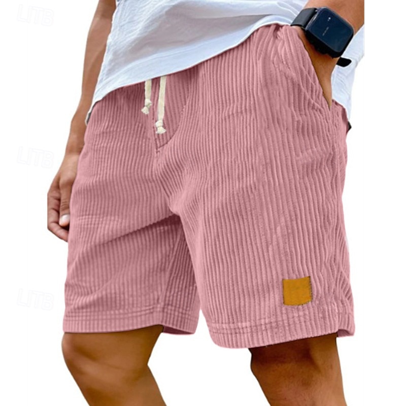 Per uomo Pantaloncini Estivi Pantaloncini casual Pantaloncini di velluto a coste Tasca Coulisse Elastico in vita Semplice Comodità Traspirante Corto All'aperto Vacanza Canotta sportiva Casual Nero del 2026 a $20.99 –P8