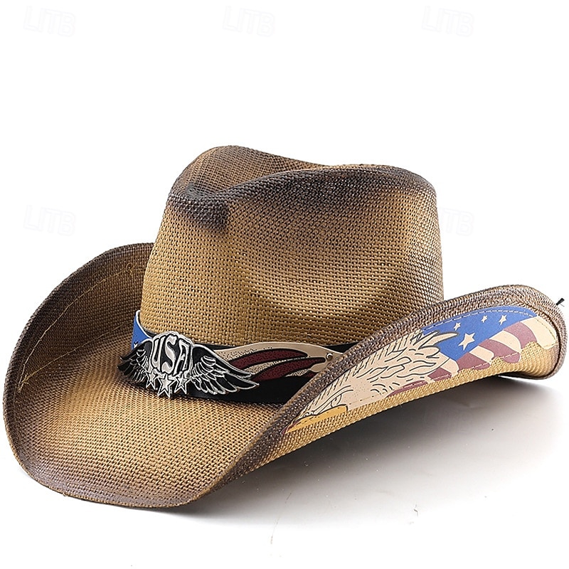 250° anniversario USA Retrò Vintage Far West Cappello da Cowboy Cappello da cowgirl Cowgirl Cowboy Cowboy del West Costume Unisex Mascherata 4 Luglio Feste Giorno dell'Indipendenza Adulti Cappello del 2026 a $29.99 –P6