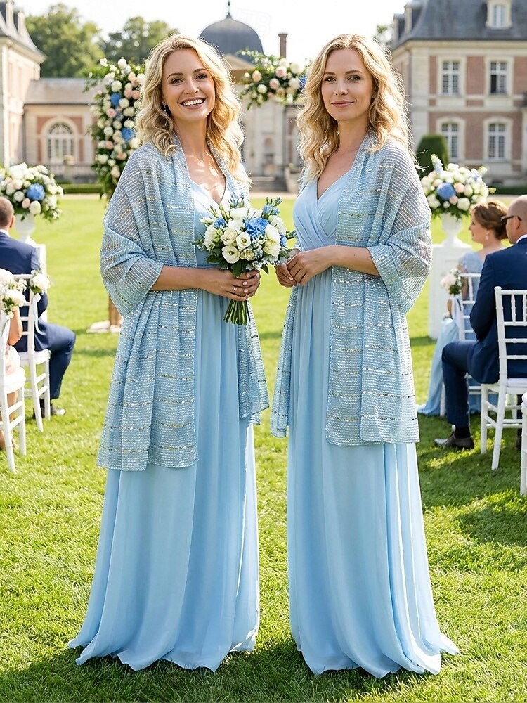 scialle da damigella d'onore da donna, può essere usato come sciarpa, disponibile in più colori, materiale in poliestere, design elegante per matrimoni e feste del 2026 a $11.99 –P3