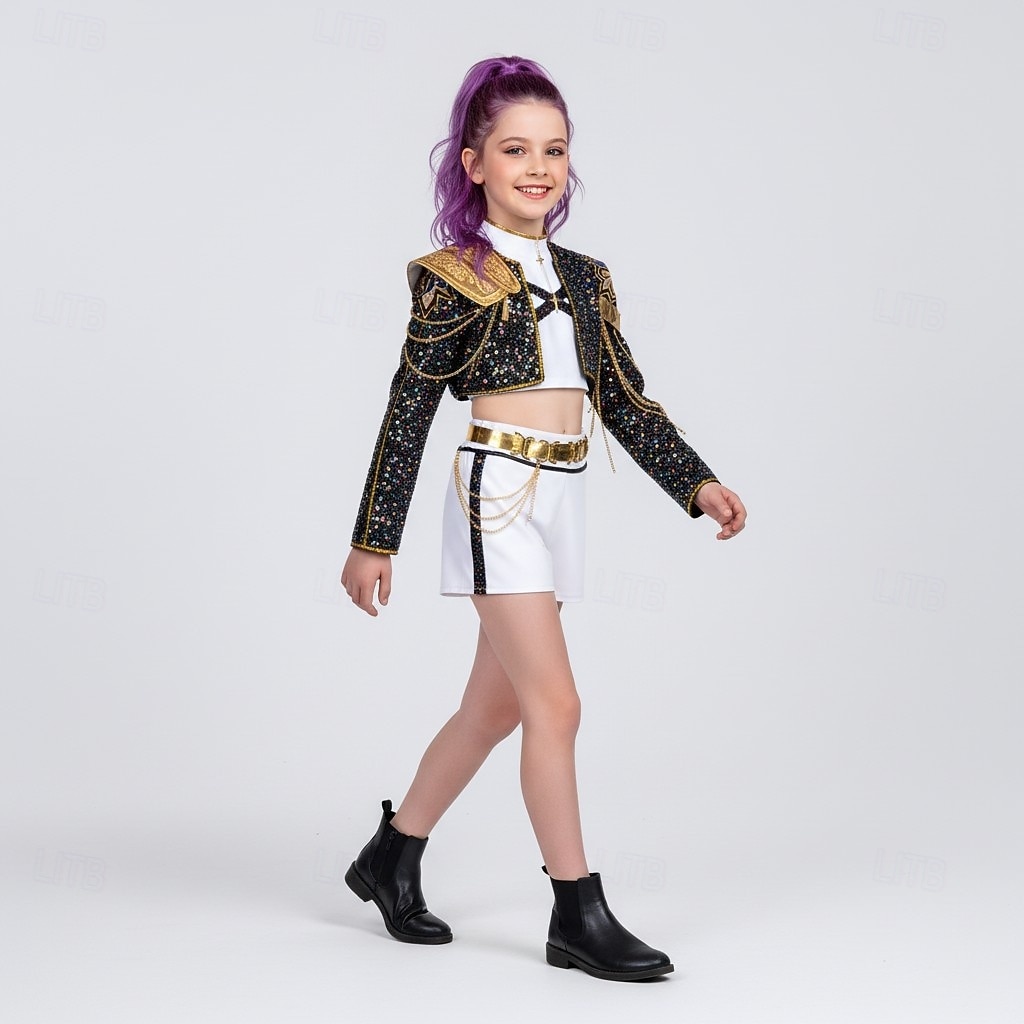 مستوحى من الكيبوب مستوحى من المعبود الكوري محبوب الجماهير نجم البوب كوستيوم أزياء فنتازيا المعبود الافتراضي for للفتيات للأطفال عيد الرعب مهرجان أداء كوميك كون معرض الأنمي 2026 - $118.99 –P9