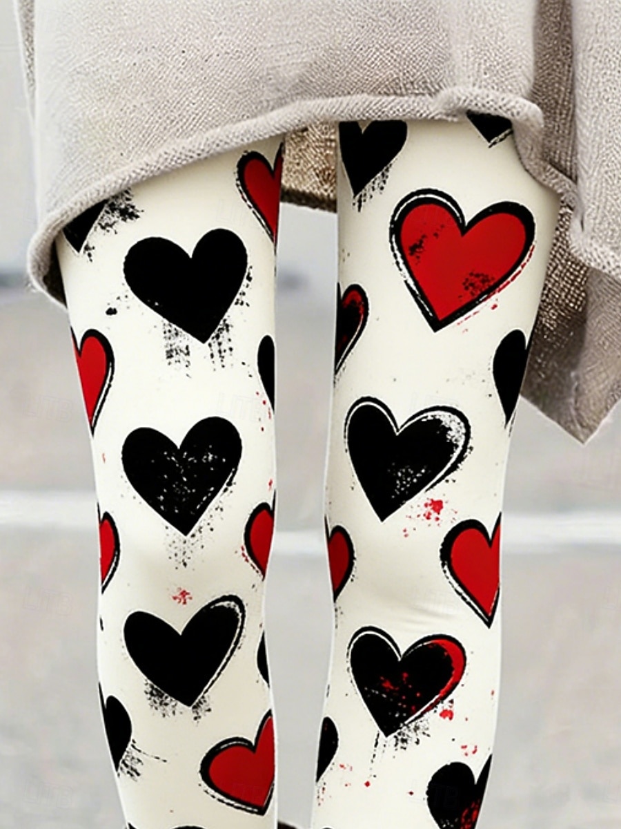 Femmes Leggings Leggings confortables Vacances Occasionnel Longueur complète Taille hautePantsSaint Valentin Cœur Graphique Impression Confort Confortable Élastique Occasionnel Quotidien Vacances de 2026 ? $21.99 –P2