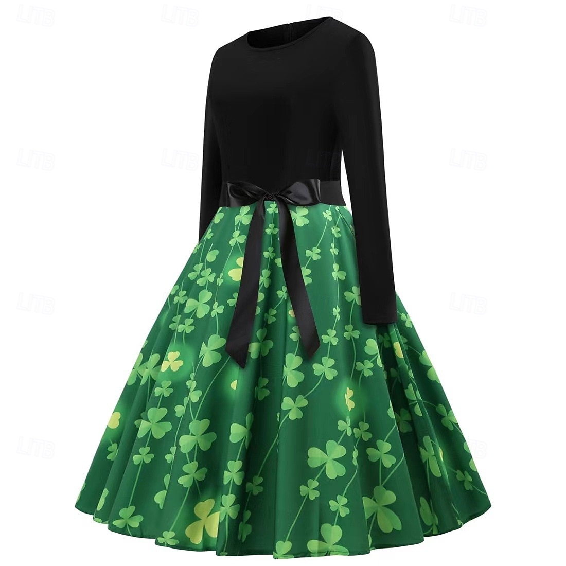 Svatý Patrik 2026 Trávová zelená Trojlístek irština Karneval Šaty Fancy kostým Novinky Legrační Dospělé Dámské Karneval den svatého Patrika Párty Snadný karnevalový kostým Oblékněte se 2026 - $30.99 –P5