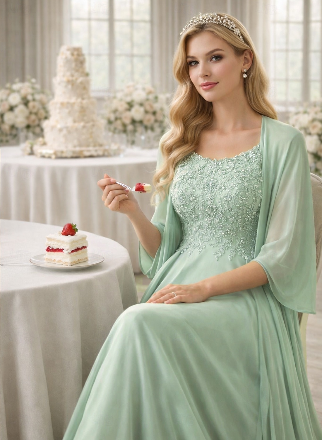 Due Pezzi Set di Abiti Lunghezza al pavimento Abito da invitata a nozze Abito da cerimonia per signora Senza Maniche Collo quadrato Elegante Semplice Formale Ospite di nozze Serata Formale Chiffon con del 2026 a $172.99 –P3