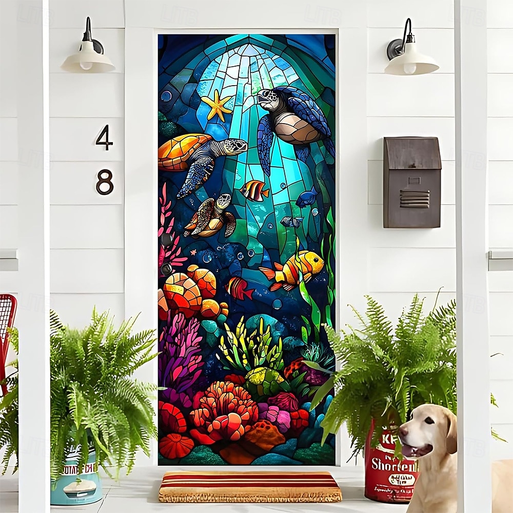 Underwater World Aquarium Door Banner Colorful Ocean Fish Coral Reef Wall Hanging Decoration Home Porch Decor 2026 - $17.99 –P13