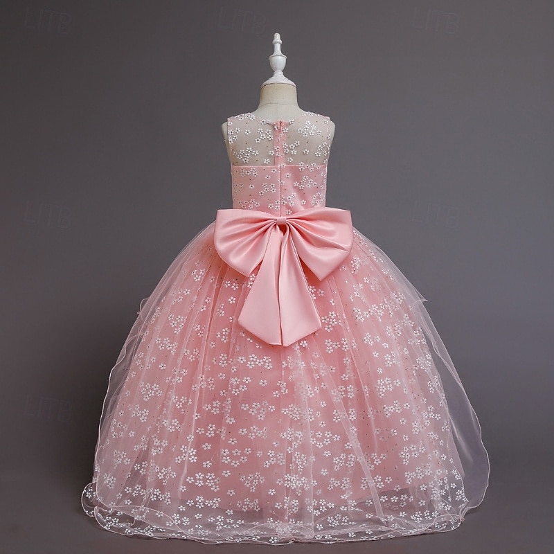 Vestido para Meninas das Flores Para Meninas Vestido formal Traje de casamento Festa Casamento Formal Moda Adorável Formal Patchwork Com Transparência Floral Princesa Sem Manga Gola Redonda Azul de 2026 por $43.99 –P10