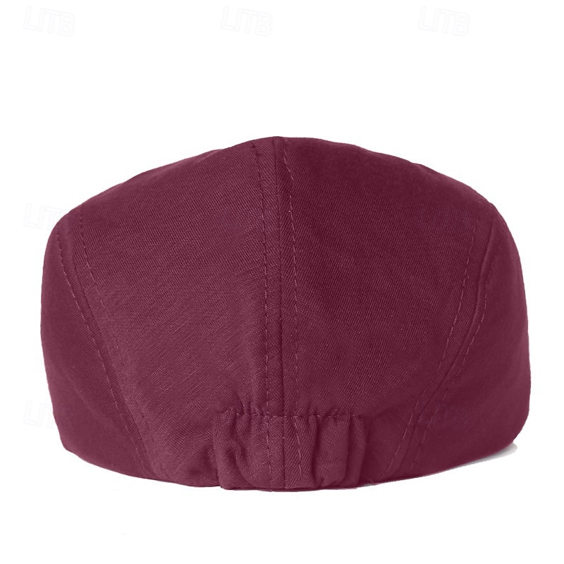 Férfi Vadászsapka Vörösbor Fekete Poliészter Butik 1920-as évek divatja Szabadtéri Egyszínű / Sima szín Kényelmes 2026 - $12.49 –P10