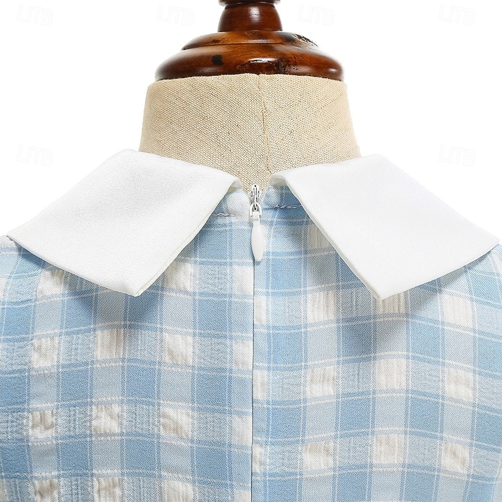 Anni 1950 Retrò Vintage Midi Abito Swing Vestito Svasato Maniche corte Aderente & Svasato Altalena a dondolo Costume Ragazze Giornata universale dell'infanzia Mascherata Vacanza Abbigliamento del 2026 a $52.99 –P7