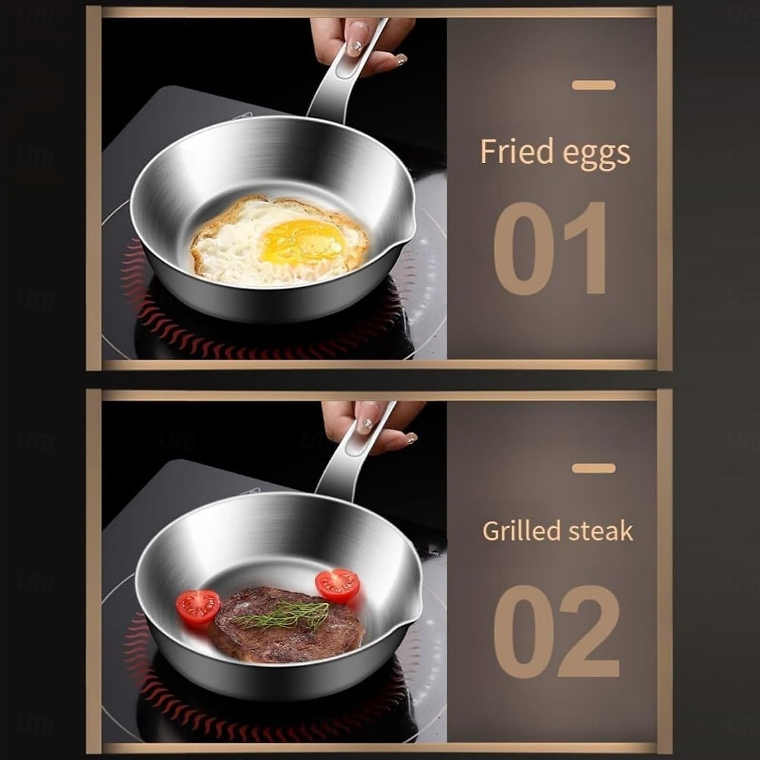 316 Stainless Steel Mini Egg Pan with Pour Spout, Small Omelet Skillet for Butter and Sauces, Compatible with Gas and Induction Stoves, Hand Wash Only 2026 - $27.99 –P8