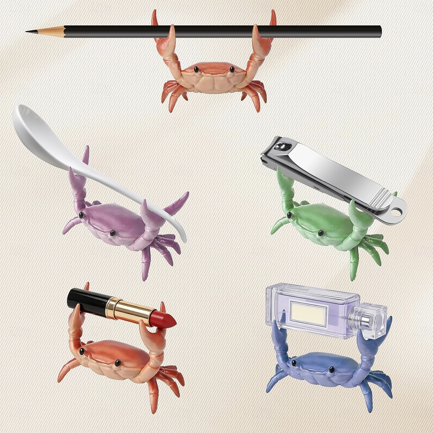 4PCS Desk Crab Pen Holder,Creative Crab Pen Holder,New Cute Crab-Shaped Pen Holders,Weightlifting Crabs Penholder Bracket Storage,Funny Desk Decor for Office Desks,Shop Windows,Home 2026 - $21.99 –P2