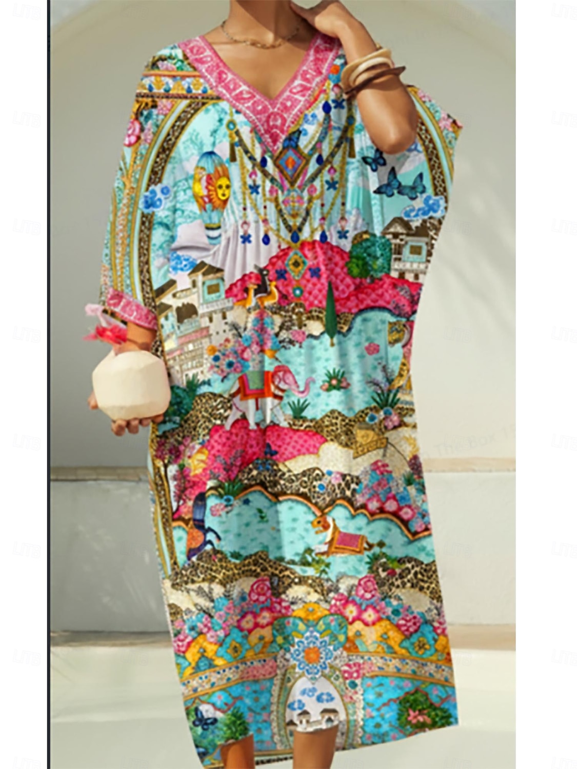 unelmakylä hulmuava sifonki-lepakkohihainen kaftan 2026 - $102.99 –P1