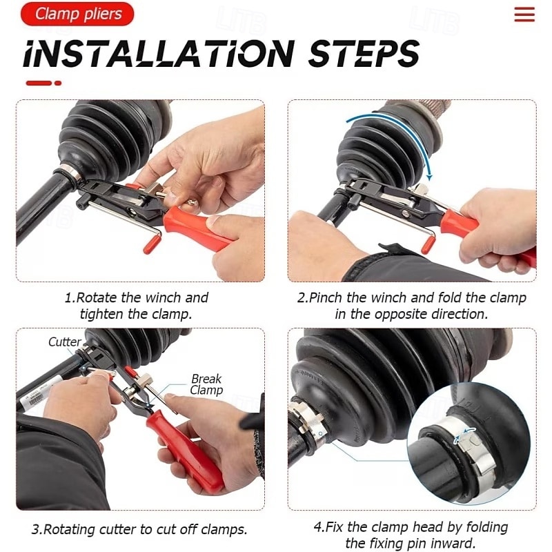 2 buc clești de prindere pentru burduf CV de mare putere &Trusă de scule pentru sertizarea și îndepărtarea furtunurilor auto pentru mașini, ATV-uri, UTV-uri, pentru mecanici &pasionați de bricolaj, 2026 - $21.99 –P12