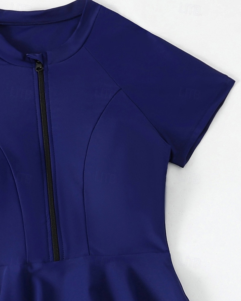 Γυναικεία Πρότυπο Προστατευτικά Τανκίνι και μπικίνι για σέρφινγκ Μαγιό Μονόχρωμο Κουμπώσου Προστασία UV Ελαστικό Κοντομάνικο Μαγιό Σέρφινγκ Καταδύσεις Κολύμβηση Καλοκαίρι 2026 - $30.99 –P8