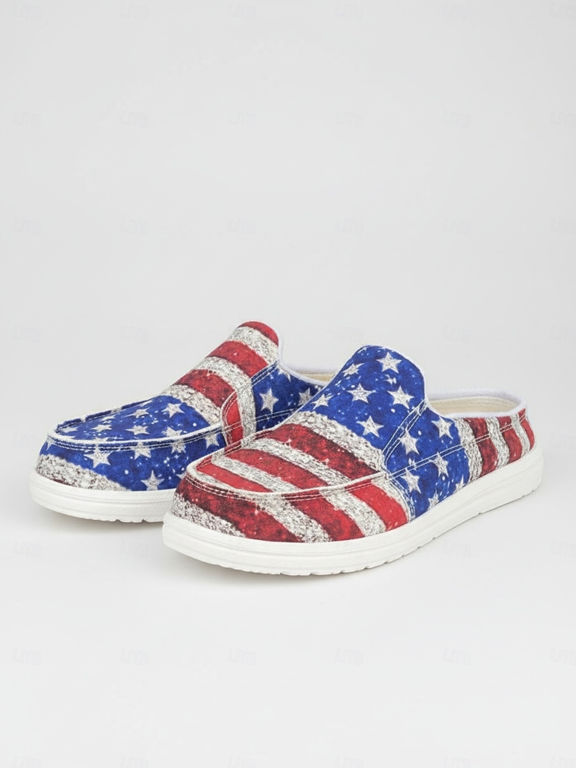 250η Επέτειος Ηνωμένων Πολιτειών Γυναικεία Μάλικι Κόκκινο Μπλε με εκτύπωση Σημαίας ΗΠΑ – Παπούτσια Slip-On από Καμβά για ΗΠΑ 4η Ιουλίου Υπαίθριες εκδηλώσεις Ταξίδια  Καθημερινή Χρήση 2026 - $32.99 –P1