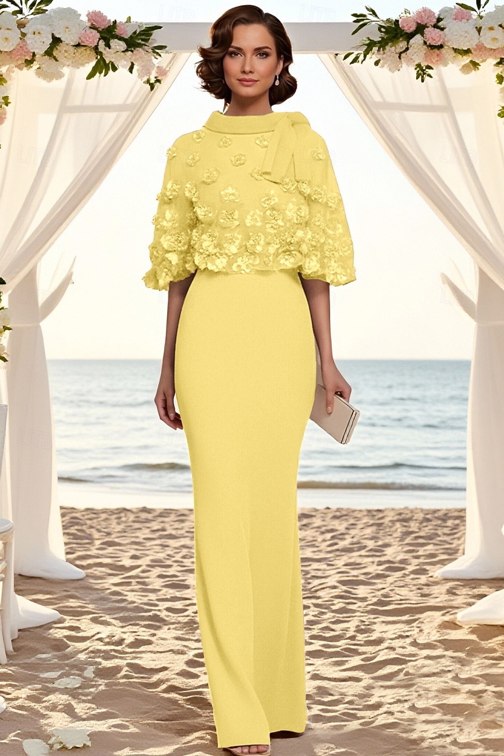 Tweedelig Tot de grond Feestjurk Cocktail jurk Bruiloft gast jurk Moeder van de bruid jurk Korte mouw Halve mouw Strakke ronde hals Ronde hals Elegant Formeel Bruiloft gast Familiebijeenkomst Chiffon 2026 - $183.99 –P10