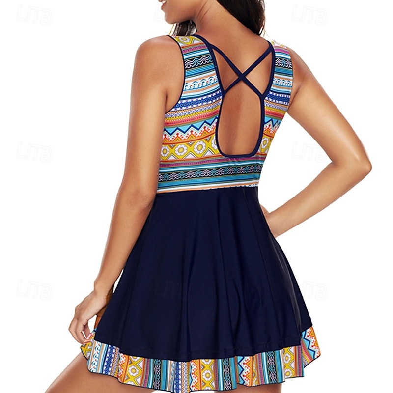 Dámské Plavky Jednodílné díly S proužky Ochrana proti UV záření Elastický Bez rukávů Plavky Surfování Potápění Plavání Léto 2026 - $28.99 –P3