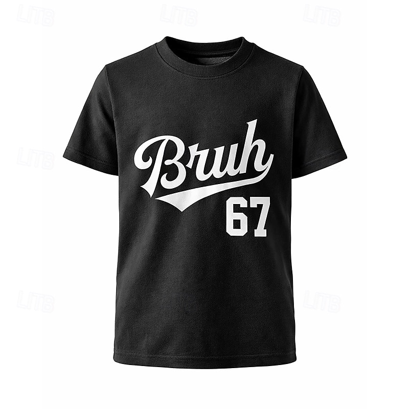 Unisex Boys' 3D Graphic Color Gradient Funny Slang 67 T shirt Tee Short Sleeve 3D Print Summer Spring Sports Fashion Streetwear Kids 4-12 Years Crew Neck Casual Daily Outdoor Regular Fit 2026 - $12.99 –P9