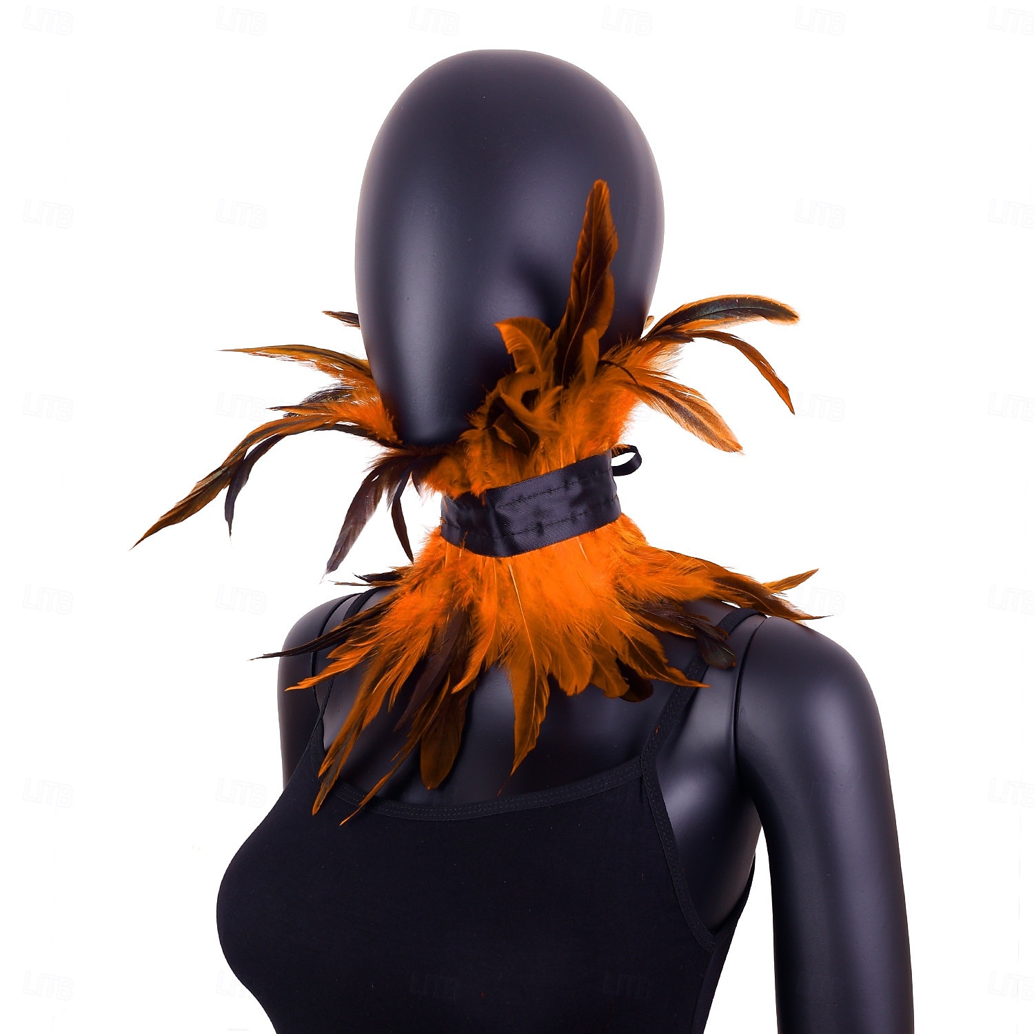 Carnival 2026 Rio Carnival Samba Accessories Women's Red Feather Choker Collar, Gothic Vampire Devil Costume Necklace Brazil Festival Performance Costume 2026 - $11.49 –P11