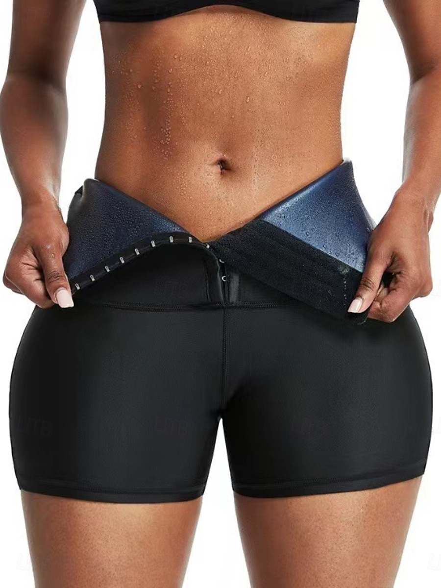 Women's Shapewear Fashion Sweet Pure Color Patchwork Shorts Vacation Street Going out Blue Silver Spring Fall Tailored Fit 2026 - $11.49 –P1