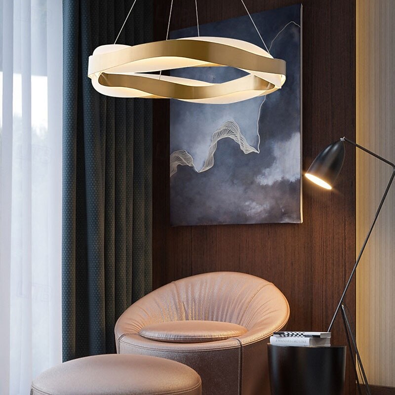 Nordic Modern Ring LED 3 Color 65/80cm Chandelier for Living Room Bedroom Dining Table Pendant Lamp Home Decor Lighting,Ceiling Pendant Light 2026 - $649.99 –P2