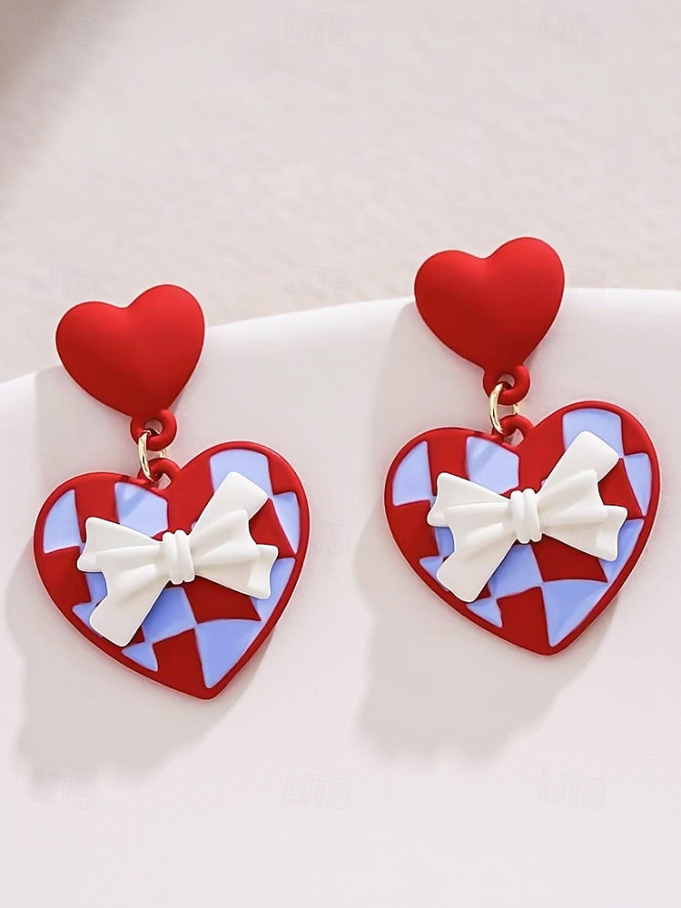 Hjerteøreringer til dame, legeringsmateriale, flere hjertestiler, søt og romantisk design, passer for kvinner, perfekt til valentinsdagen, bryllup og romantiske anledninger 2026 - $8.04 –P14