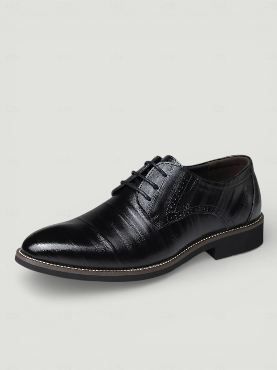 Men's Oxfords Derby Shoes Dress Shoes Business Classic Daily Office & Career Party & Evening Leather Cowhide Wear Proof Lace-up Black Yellow Blue Spring Fall 2026 - $46.99 –P3