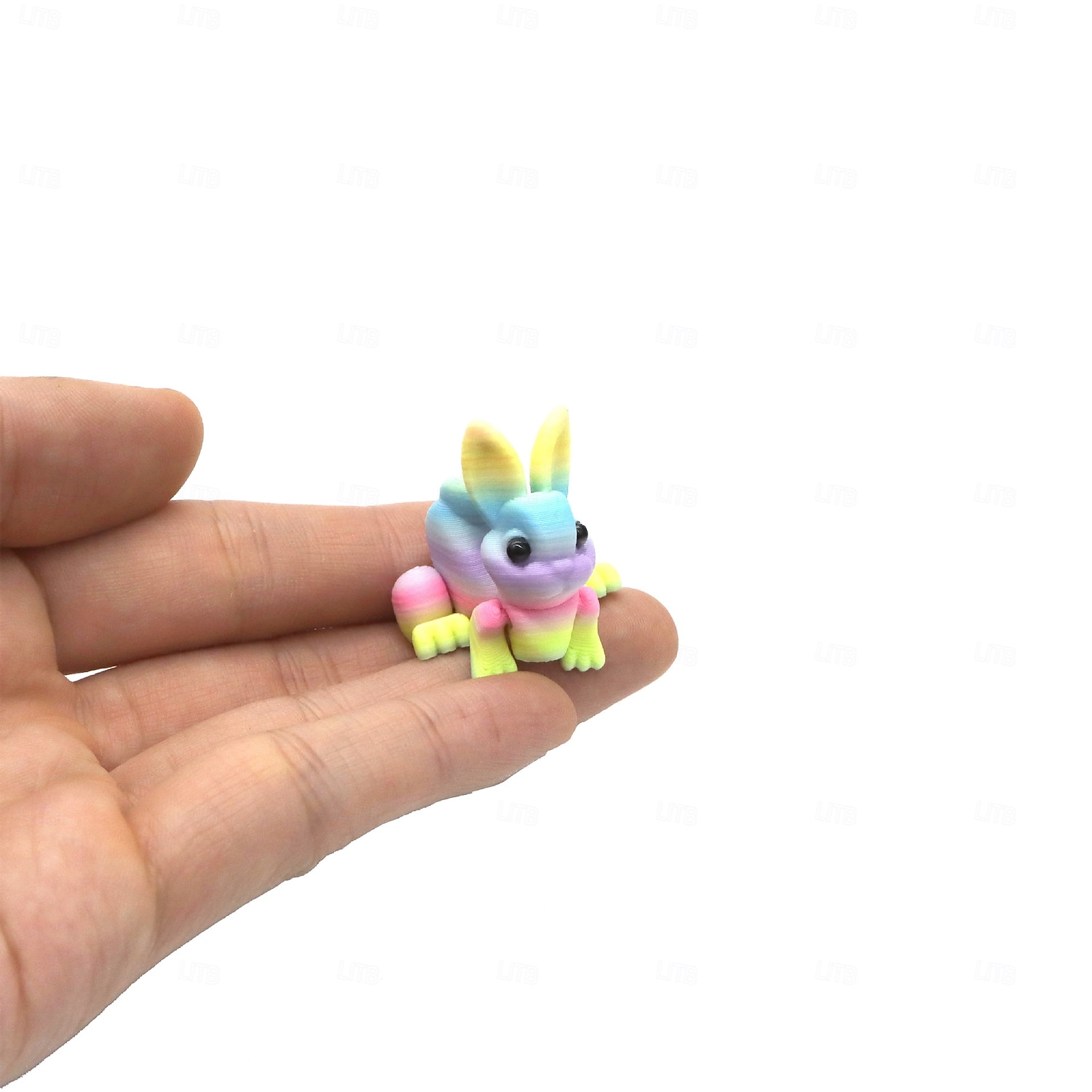 Paashaas 3D-geprint, beweegbaar konijnfiguurtje met verstelbare oren &Expressieve ogen, veelkleurige plastic paasmanddecoratie, geschikt als vulling voor paasmanden of als tafeldecoratie. &lente 2026 - $9.99 –P18