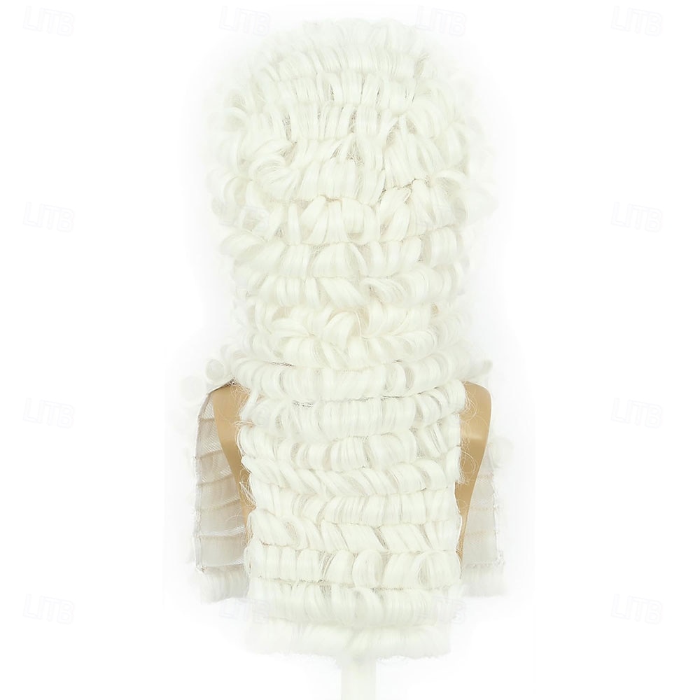 باروك رجال ونساء طويل مجعد أبيض كبير باروك قاضٍ مستعمر باروك مضحك لزي تنكر 2026 - $33.99 –P2