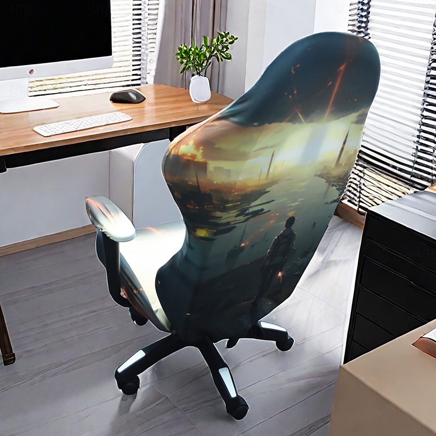 4-teiliger, abnehmbarer Computerstuhlbezug für Gaming-Stühle, einfach zu montieren, Schutzhülle für Bürostühle, Liegestühle und Rennstühle 2026 - $26.99 –P6