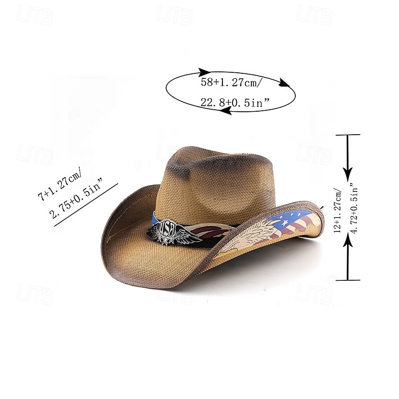 250° anniversario USA Retrò Vintage Far West Cappello da Cowboy Cappello da cowgirl Cowgirl Cowboy Cowboy del West Costume Unisex Mascherata 4 Luglio Feste Giorno dell'Indipendenza Adulti Cappello del 2026 a $29.99 –P12